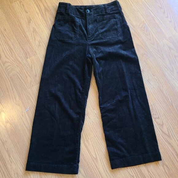 MAEVE ANTHRO THE COLETTE STRETCH CORDUROY WIDE LEG CROP HIGH RISE PANTS sz 29 - Picture 2 of 7